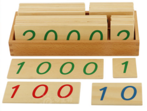 1-9000木制數字卡片（大）