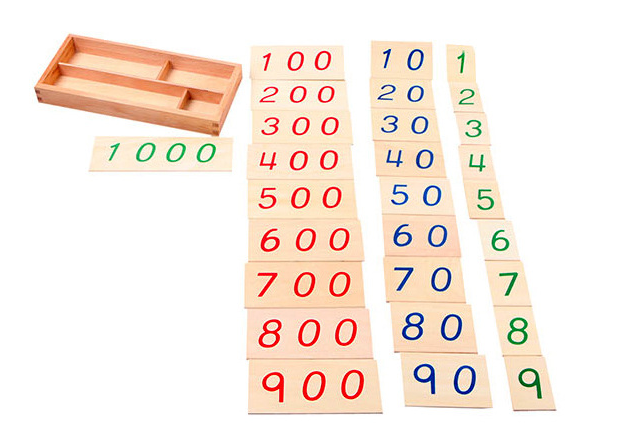 1-1000木制數字卡片